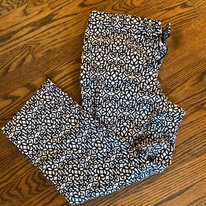 Black and white patterned ankle pant, Laundry, size 10